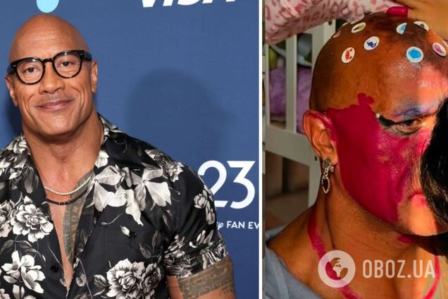 Со стрелками и помадой на губах: Дуэйн 'Скала' Джонсон показал, как дочери собирали его в спортзал. Видео