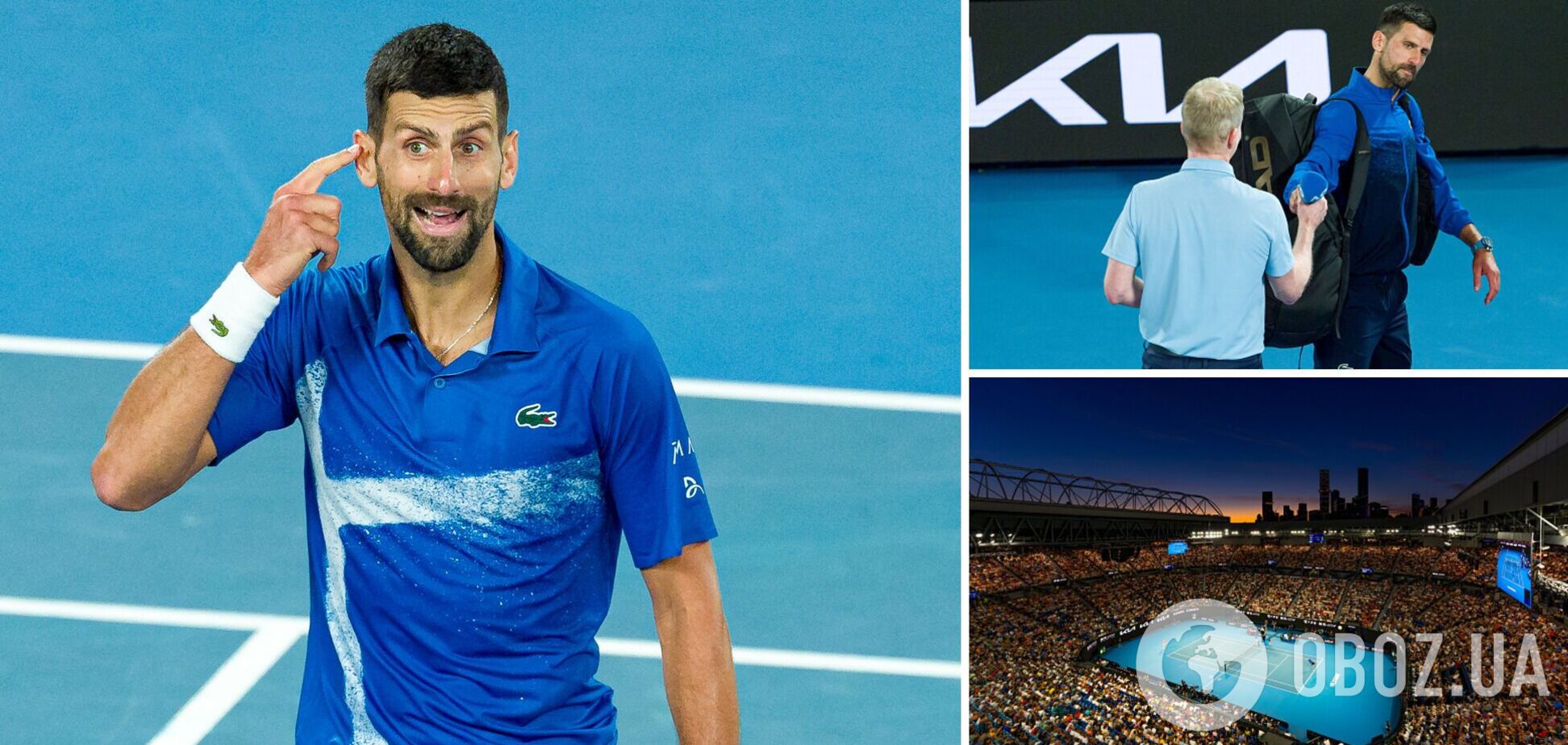 Джокович, отец которого братался с Z-патриотами, устроил бунт на Australian Open. Видео