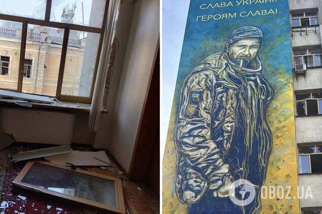 Під час цинічної атаки РФ по Києву 1 січня пошкоджено адмінбудівлі Верховної Ради. Фото