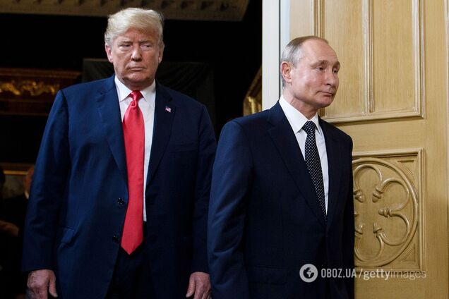 Дональд Трамп і Володимир Путін під час саміту Росія – США в Гельсінкі, 2018 рік
