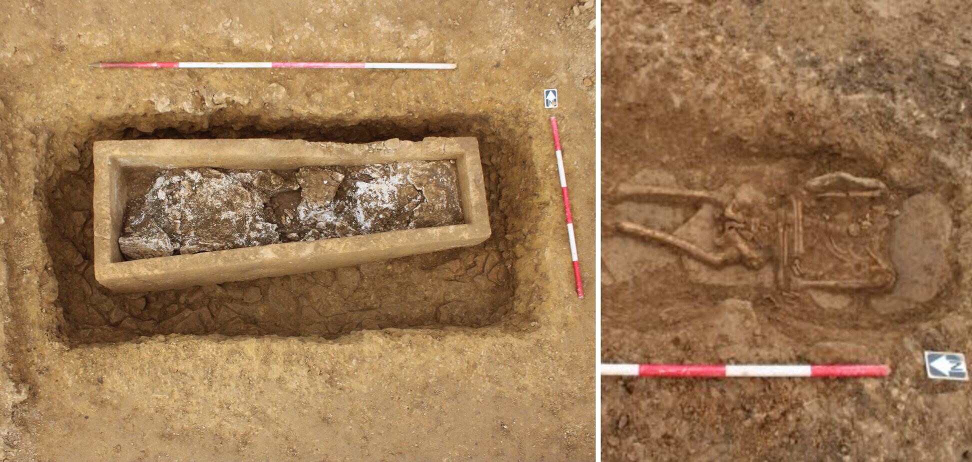 Труна була залита гіпсом: археологи розкопали рідкісне поховання в Англії. Фото