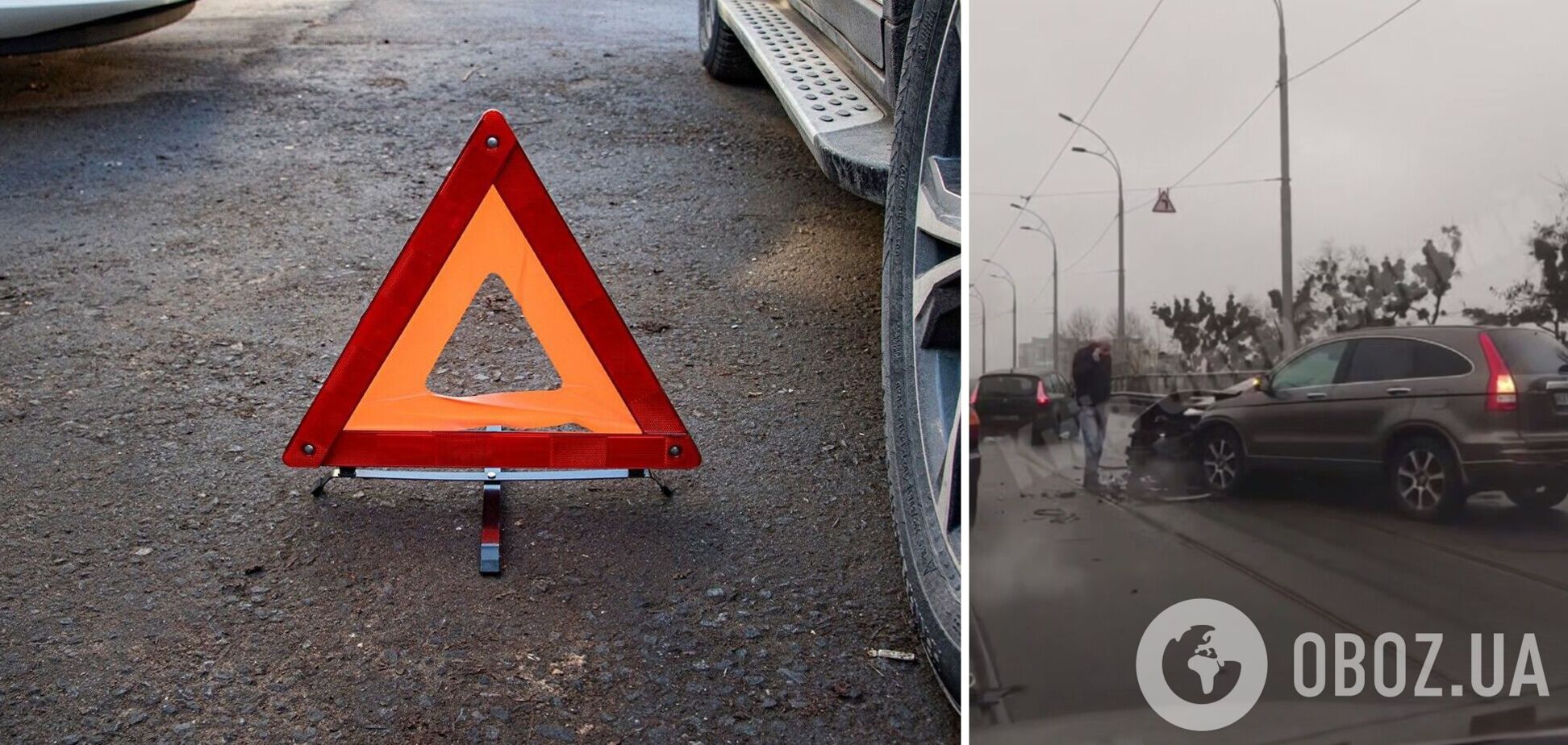 В Киеве из-за лобового ДТП заблокировано движение нескольких трамвайных маршрутов: возникла пробка Фото и видео