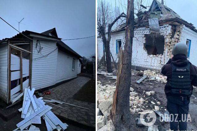 Повреждены здания, авто и линия электросети: последствия российской атаки на Киевщину. Фото