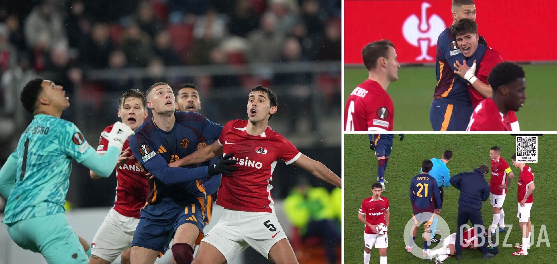 Лидер сборной Украины по футболу отправил в кровавый нокдаун соперника в Лиге Европы. Видео