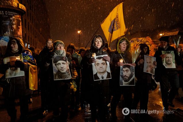 У Києві вшанували пам'ять перших загиблих героїв Небесної Сотні. Фото
