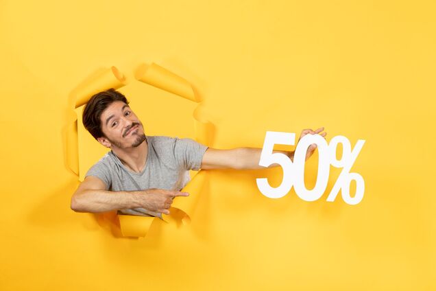 Скидка 50% или -50%: как говорить правильно