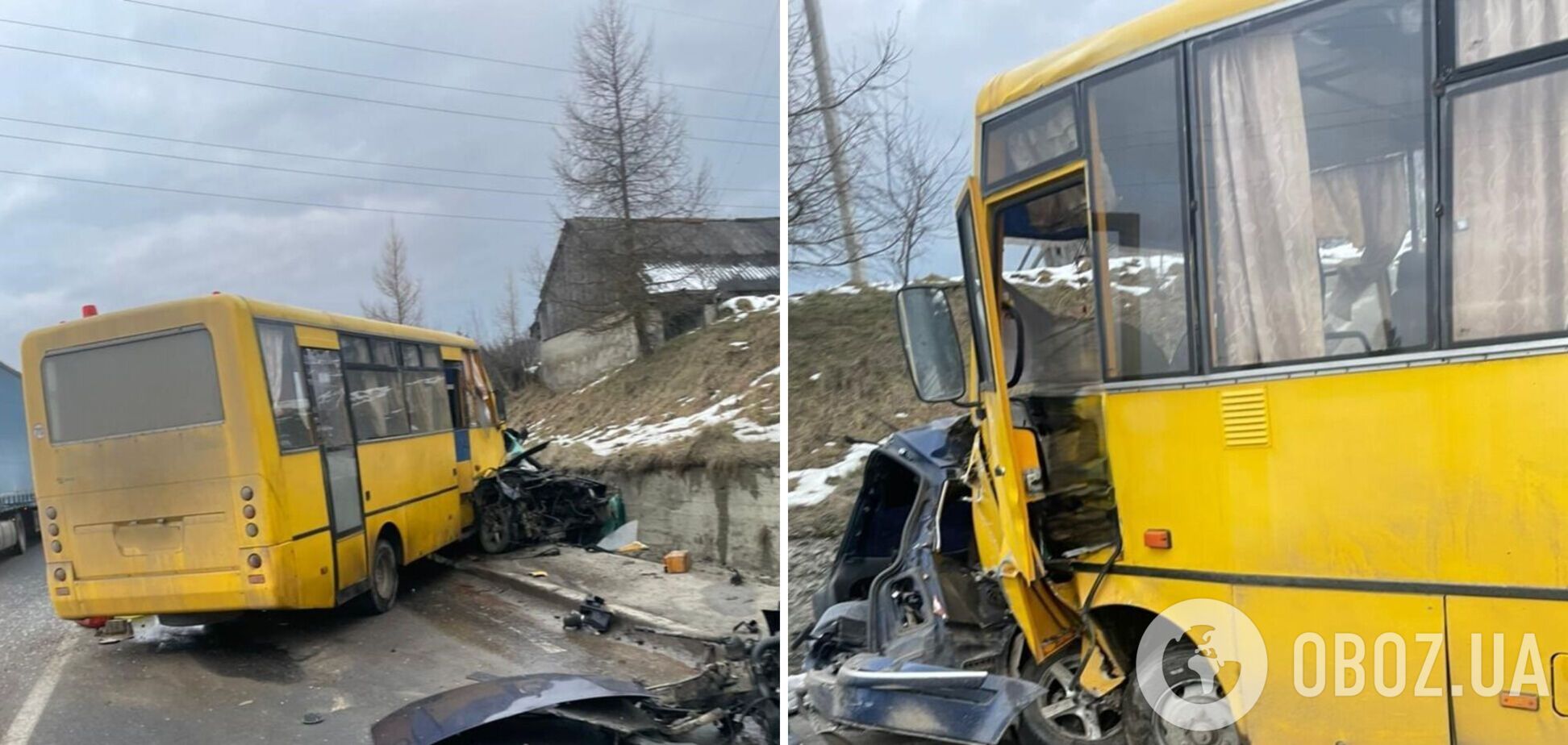 Во Львовской области автобус попал в ужасное ДТП: погибли водитель и трое пассажиров. Фото