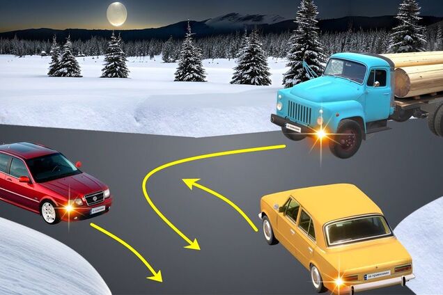 Як правильно роз’їхатися на перехресті: хитре завдання з ПДР