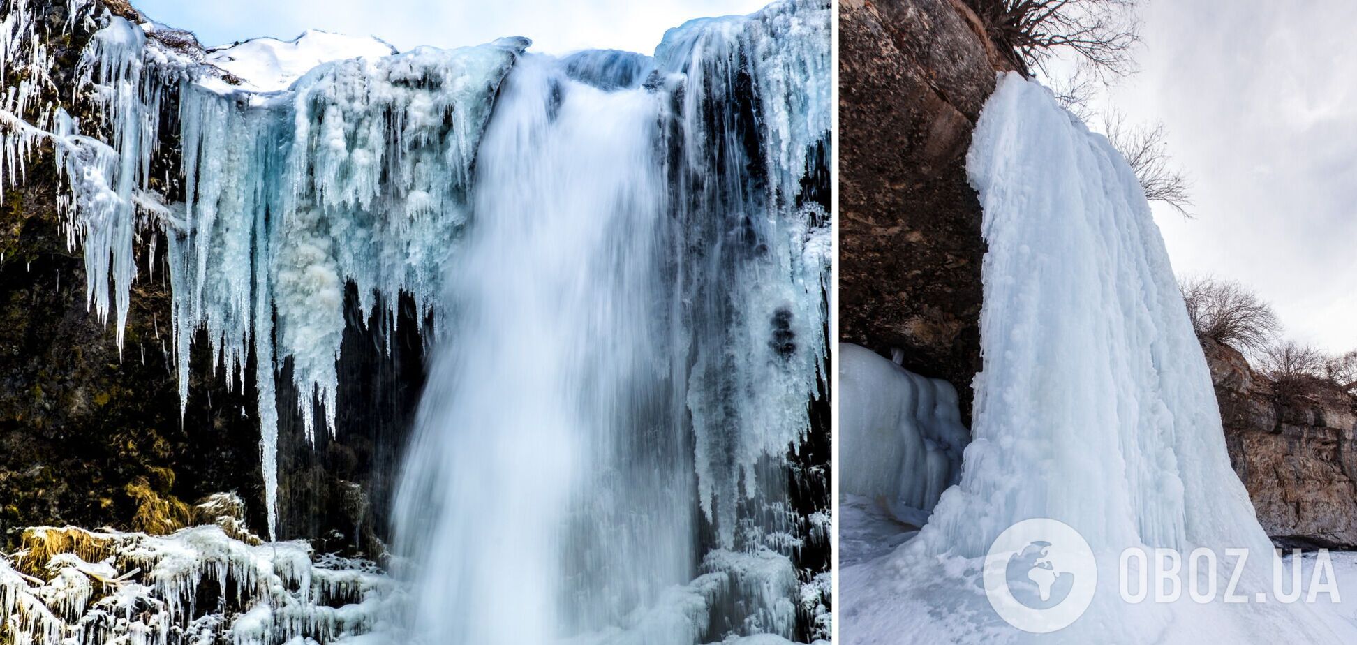Зимові водоспади України: місця, де природа завмирає у всій красі
