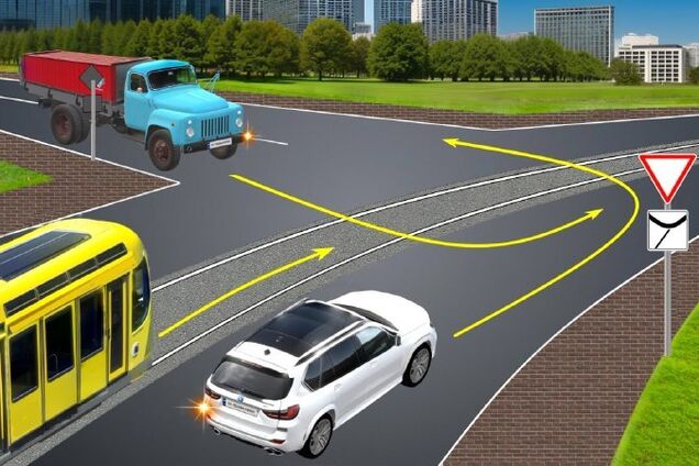В каком порядке водители проедут перекресток? Тест на знание ПДД