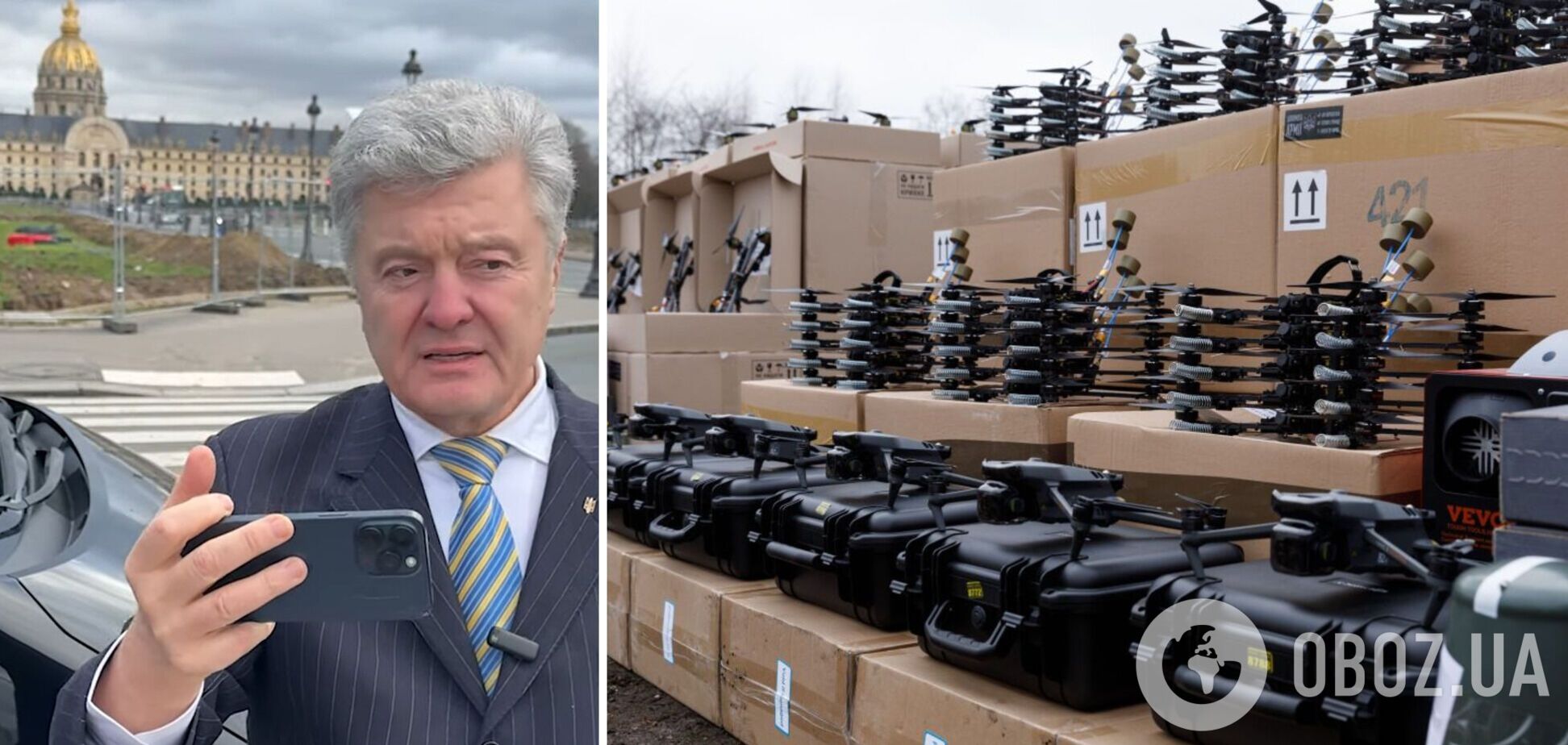 Еще 10 'Мавиков' за наемника из КНДР: команда Порошенко привезла бойцам на фронт большую партию дронов и техники