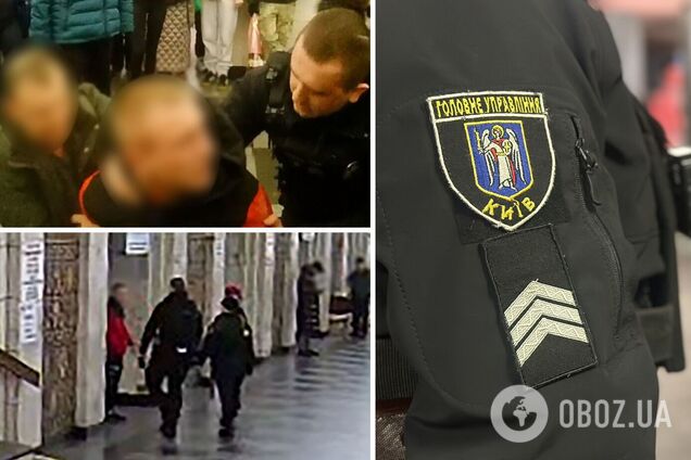 У Києві на станції метро 'Хрещатик' п’яний рецидивіст погрожував поліцейському пістолетом. Подробиці та фото