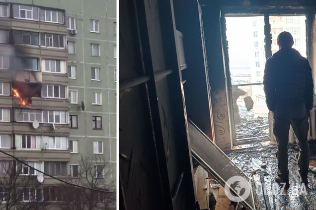 Оккупанты атаковали Черкассы дронами: в результате падения обломков возник пожар. Фото и видео