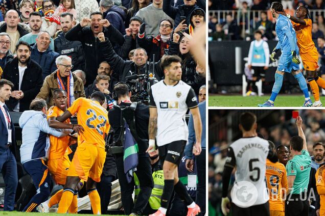 Скандал дня. Знаменитый футболист 'Реала' ударил голкипера и был удален. Его силой уводили с поля. Видео