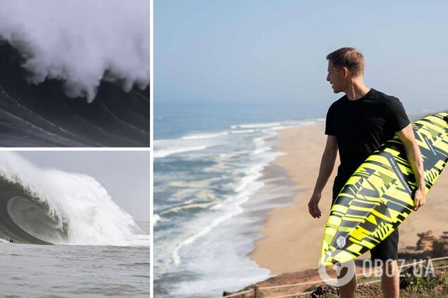 Вперше у світі! Серфер встановив історичний рекорд, підкоривши гігантську хвилю заввишки у 11-поверховий будинок. Відео