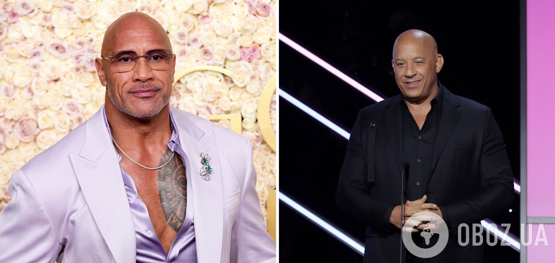 Между Вин Дизелем и Дуэйном Джонсоном произошел неудобный момент на 'Золотом глобусе': почему актеры враждуют уже 9 лет