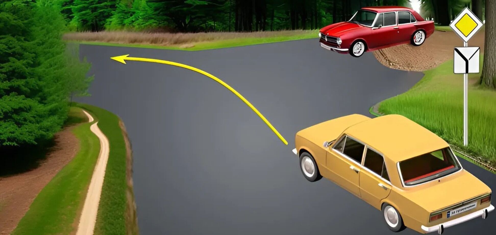 Нужно ли включать поворот? Хитрая задача на знание ПДД