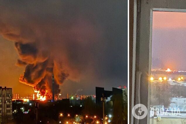 В РФ после прилета дронов пятый день горит нефтебаза: власти говорят, что 'контролируемо'. Видео
