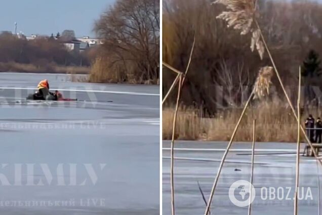 У Хмельницькому на Південному Бузі двоє рибаків провалилися під лід: рятувальники розповіли про НП