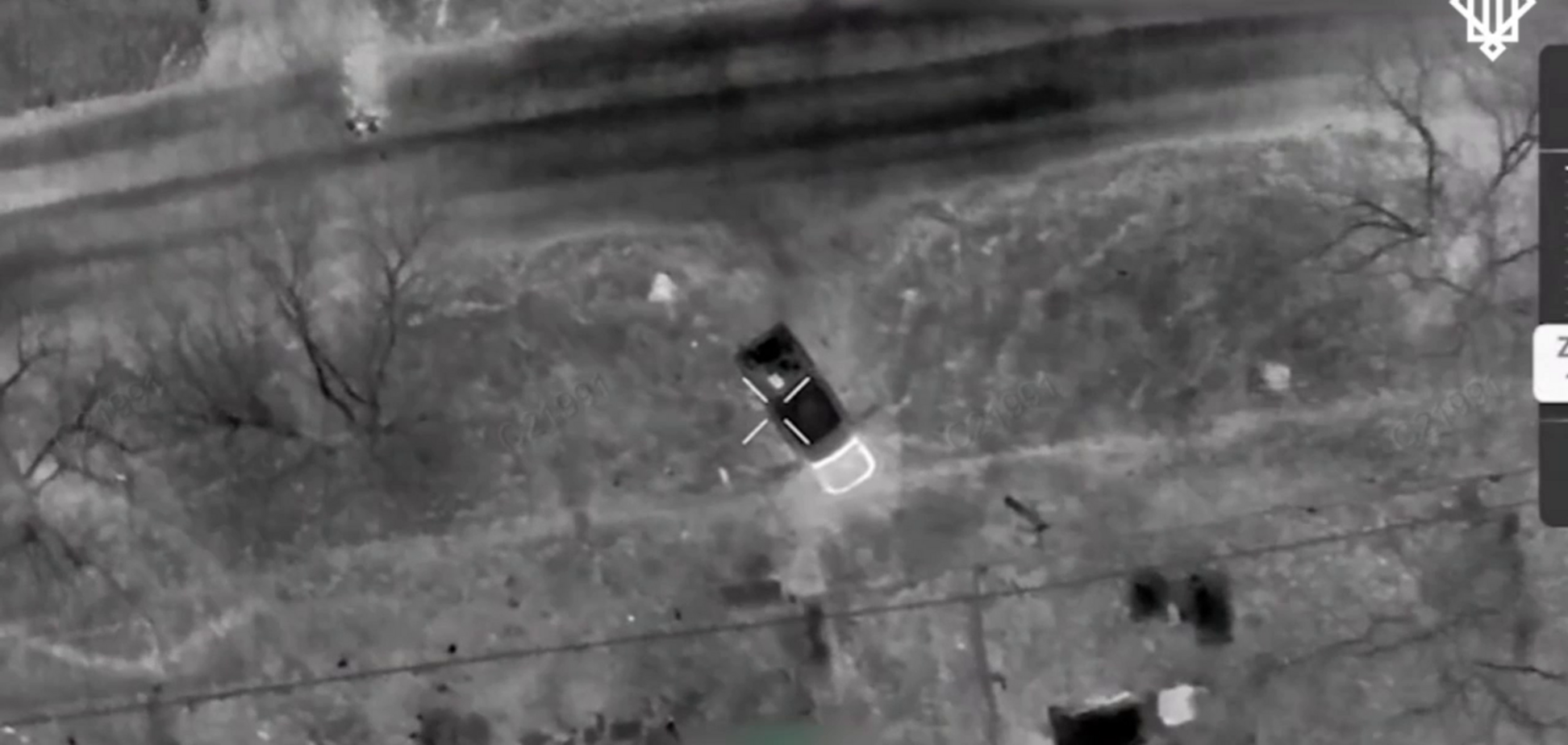 У Нацгвардії показали, як знищують авто окупантів разом із живою силою ще на підходах до лінії зіткнення. Відео