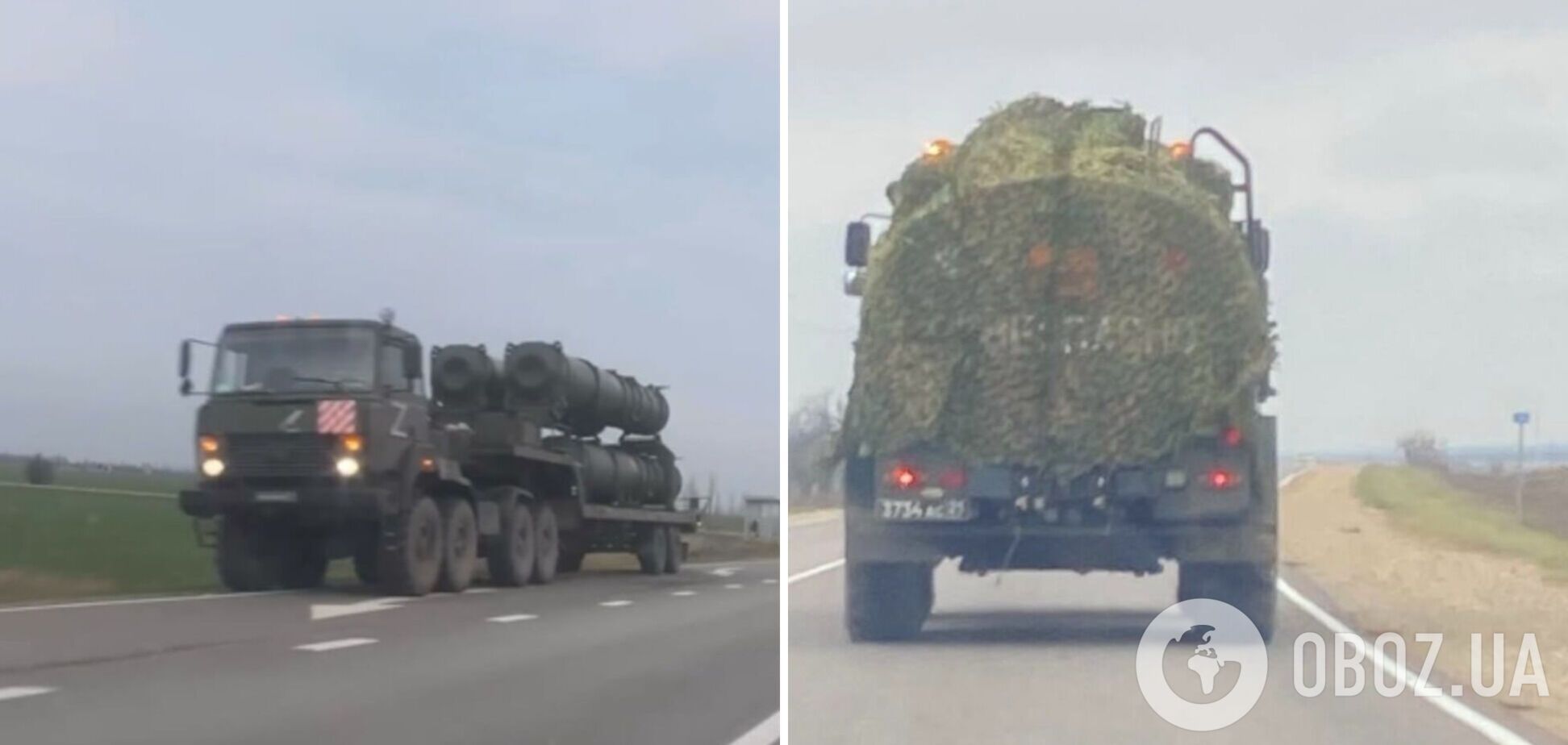 'Атеш' зафиксировал перемещение колонны военной техники вблизи Джанкоя. Фото и видео