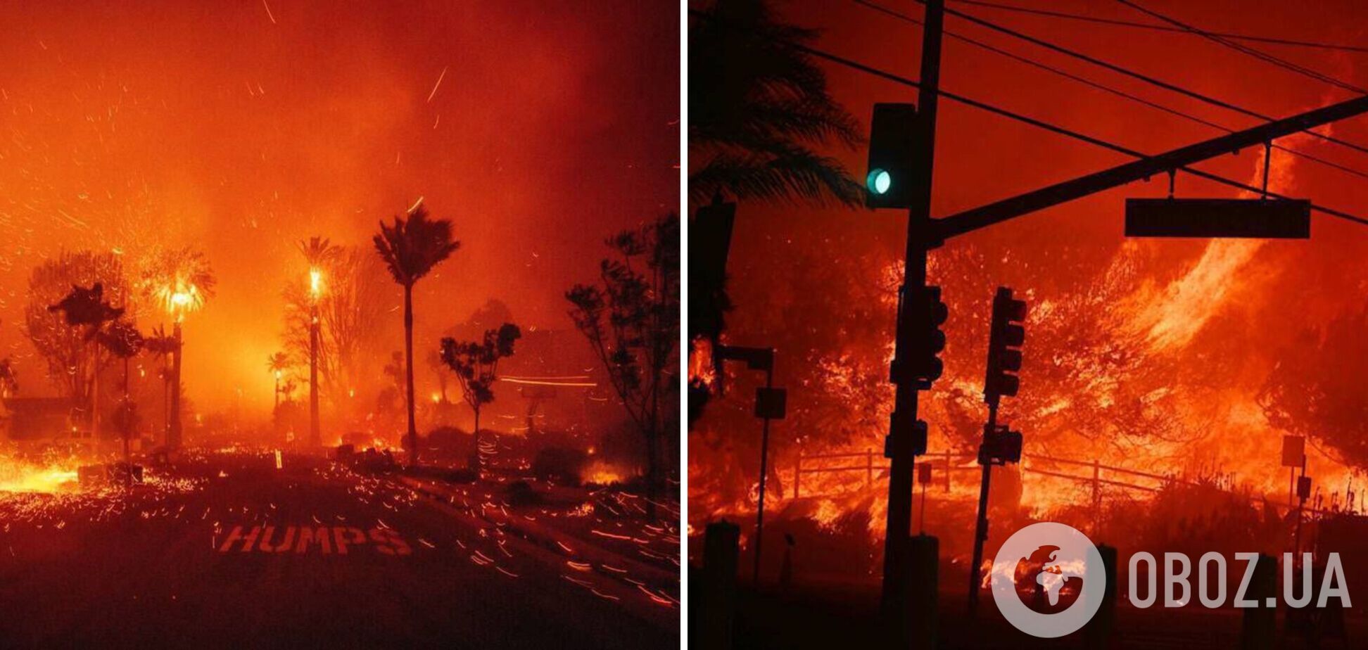 У Каліфорнії через масштабні лісові пожежі оголосили режим НС: вогонь дістався передмістя Лос-Анджелеса, є загиблі. Фото і відео