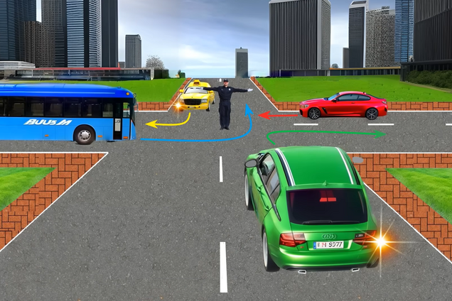 Хто проїде перехрестя при цьому сигналі? Тест на знання ПДР