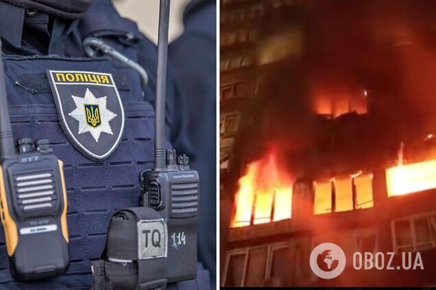 Люди оказались в огненной ловушке: в полиции показали первые минуты после ночного обстрела Киева. Видео