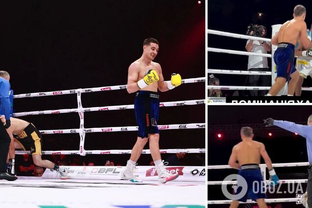 Во втором раунде! Непобедимый украинский боксер-чемпион выиграл бой с четырьмя нокдаунами. Видео