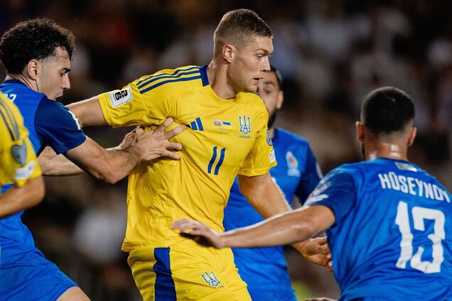 Украина – Азербайджан: хронология и результат матча отбора ЧМ-2026 по футболу