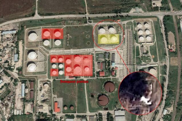 Повреждены 11 резервуаров: в сети показали последствия атаки дронов на нефтебазу в Феодосии. Фото