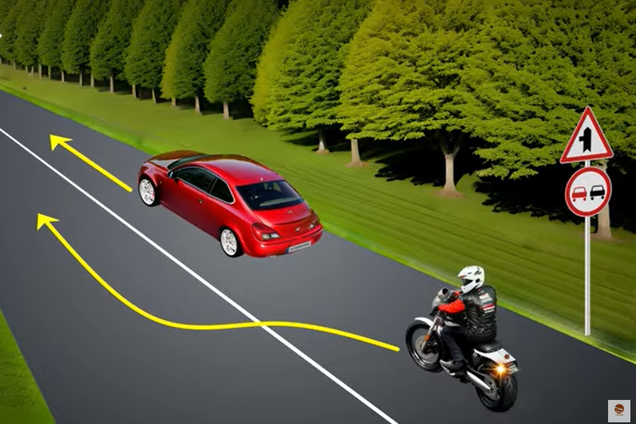 Чи дозволений мотоциклісту обгін? Тест на знання ПДР