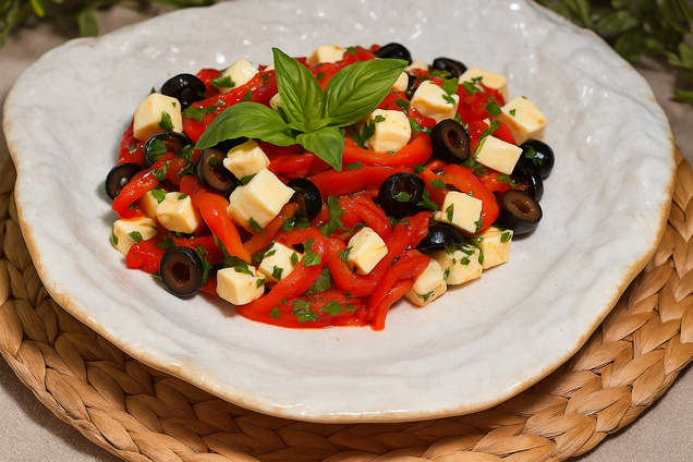 Вкусный салат из запеченных перцев: простой рецепт с сыром и петрушкой