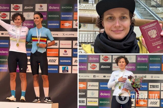 Российская велогонщица решила спеть гимн России на ЧМ в Нидерландах и получила ответку от латвийской спортсменки. Видео