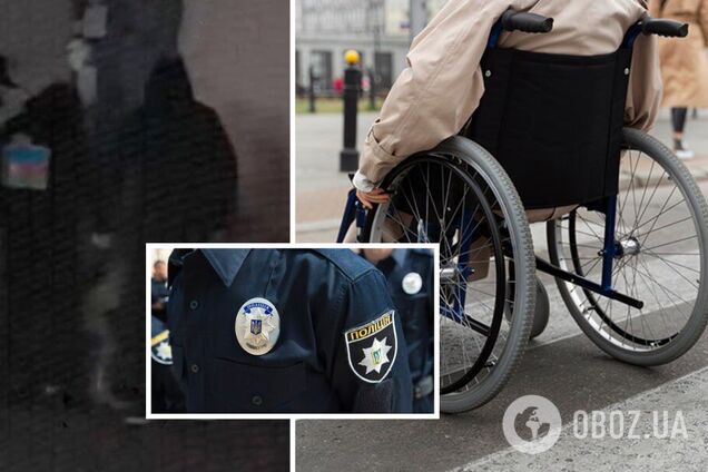 В Киеве трое мужчин напали на военного и сбросили его с кресла колесного. Подробности и видео