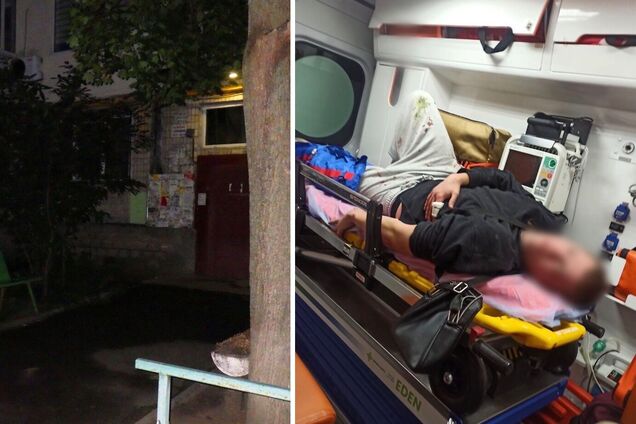 В Киеве молодой человек ранил ножом прохожего за отказ дать сигарету: убегая, нападавший сломал ногу. Фото