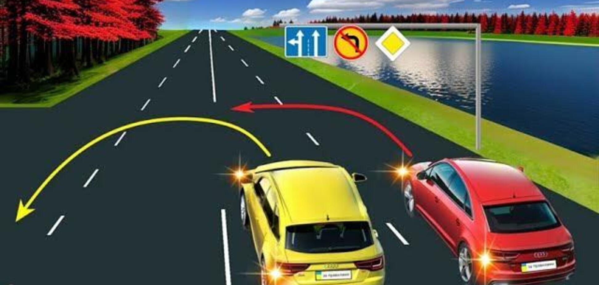 Кому дозволений маневр? Тест для водіїв