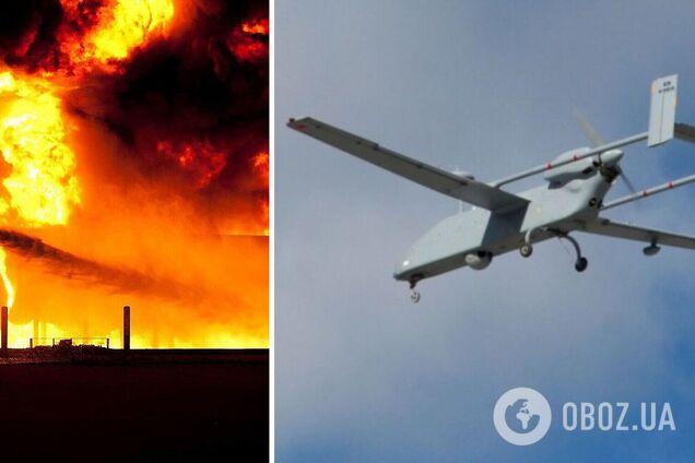 Дрони атакували нафтобазу в Гвардійському в Криму: сталася пожежа. Відео