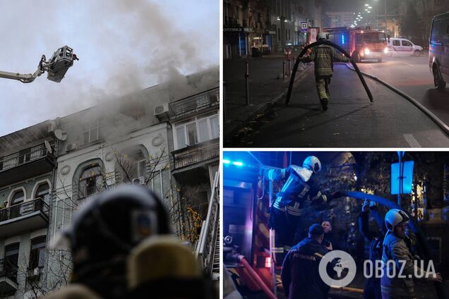 В центре Киева спасатели более 13 часов тушили масштабный пожар в доме. Фото и видео
