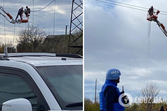На ЗАЭС объявили перемирие: начат ремонт линий энергоснабжения. Фото