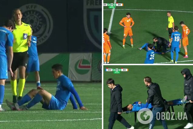 Футболіст у Казахстані приліг під час матчу на газон і помер. Відео