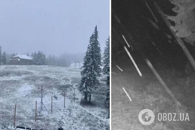 Буковель в середине октября засыпало снегом. Фото, видео