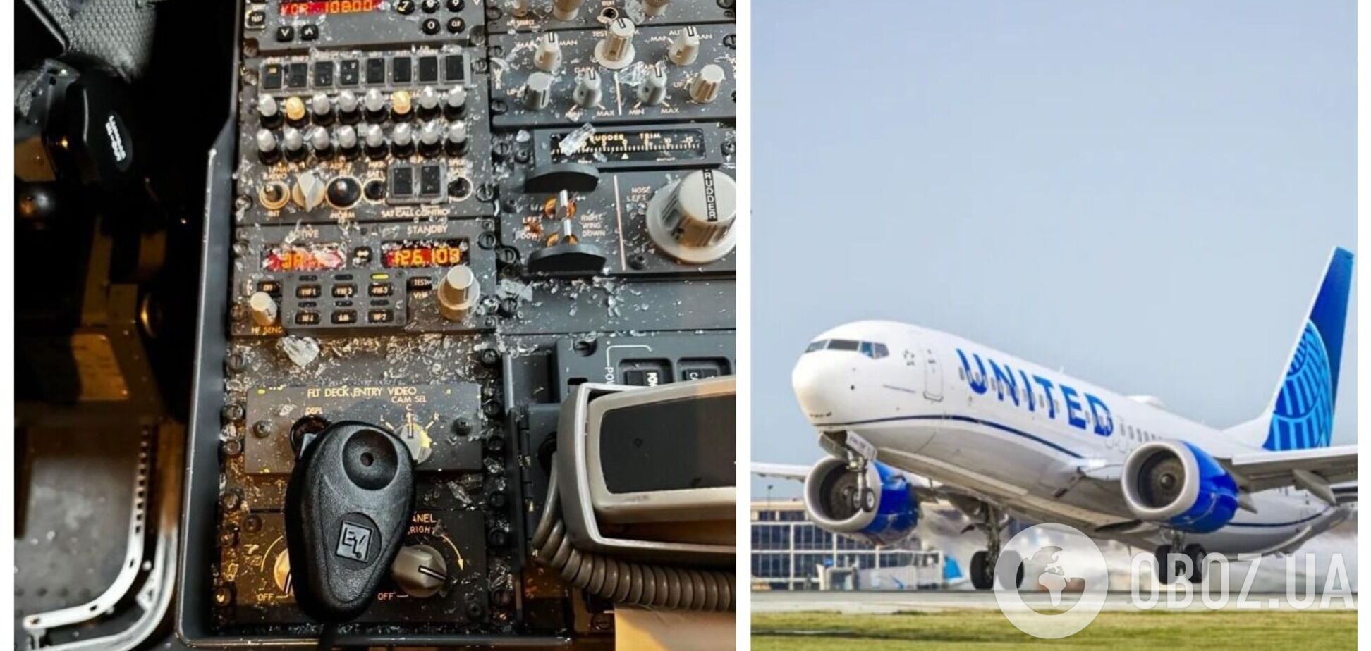 У Boeing со 140 пассажирами треснуло стекло после столкновения с неизвестным объектом: окровавленный пилот совершил срочную посадку. Фото