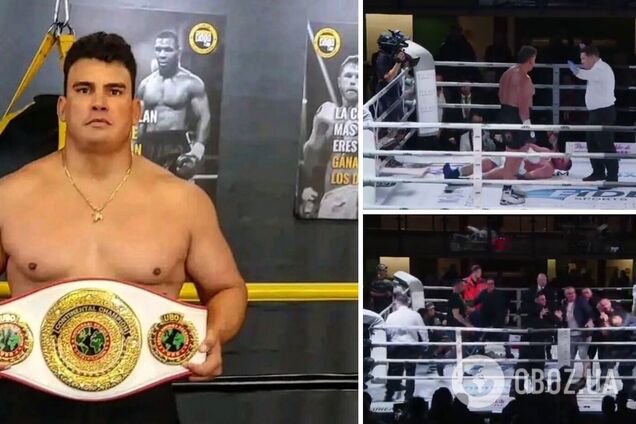 Супертяж в останньому раунді сенсаційно відправив у брутальний нокаут фаворита і спровокував масову бійку. Відео