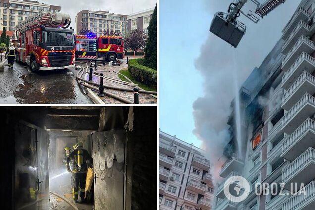У Києві під час масштабної пожежі в багатоповерхівці врятували 12 осіб. Подробиці, фото та відео