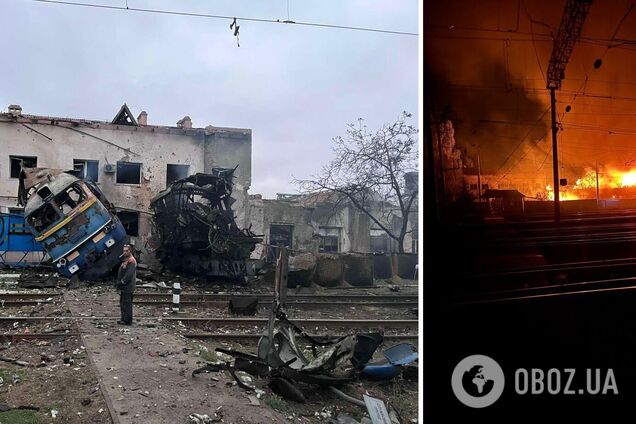 Під ударом було депо 'Укрзалізниці', є перебої з електропостачанням: з'явилися дані про наслідки атаки РФ на Одесу. Фото