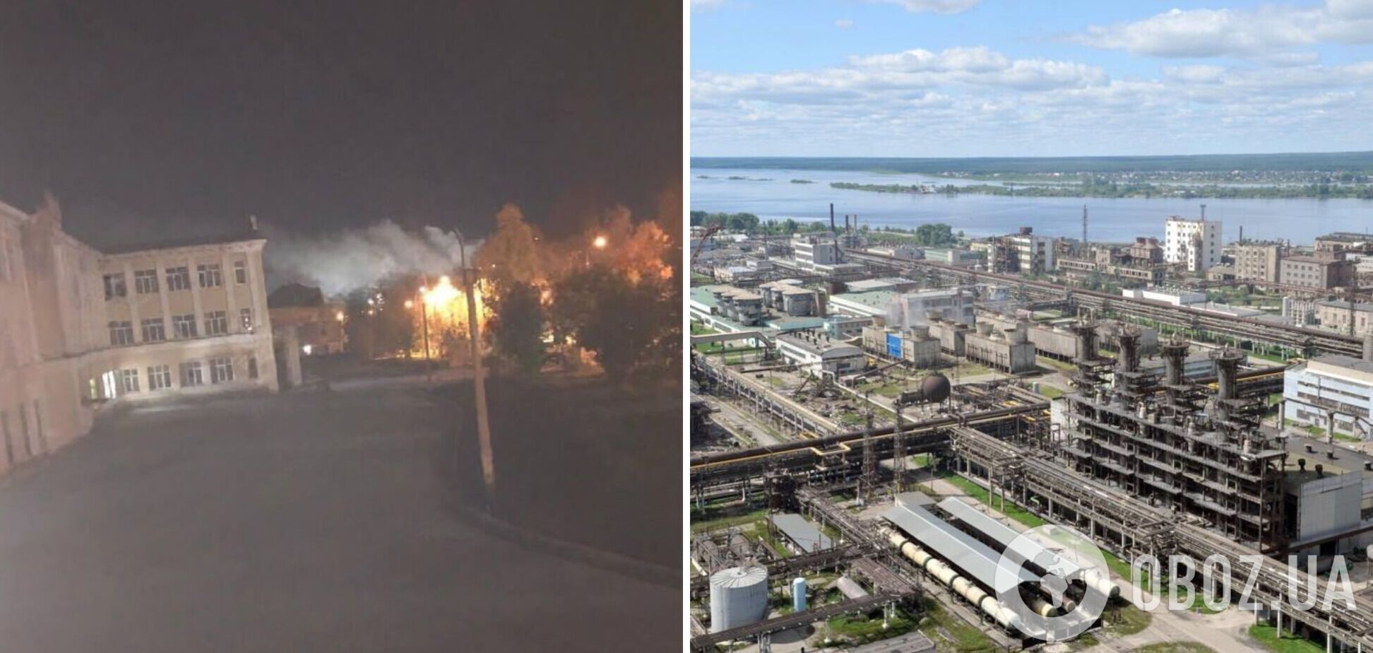 Производит сырье для взрывчатки: в 1700 км от украинской границы вспыхнул один из крупнейших химзаводов РФ. Фото