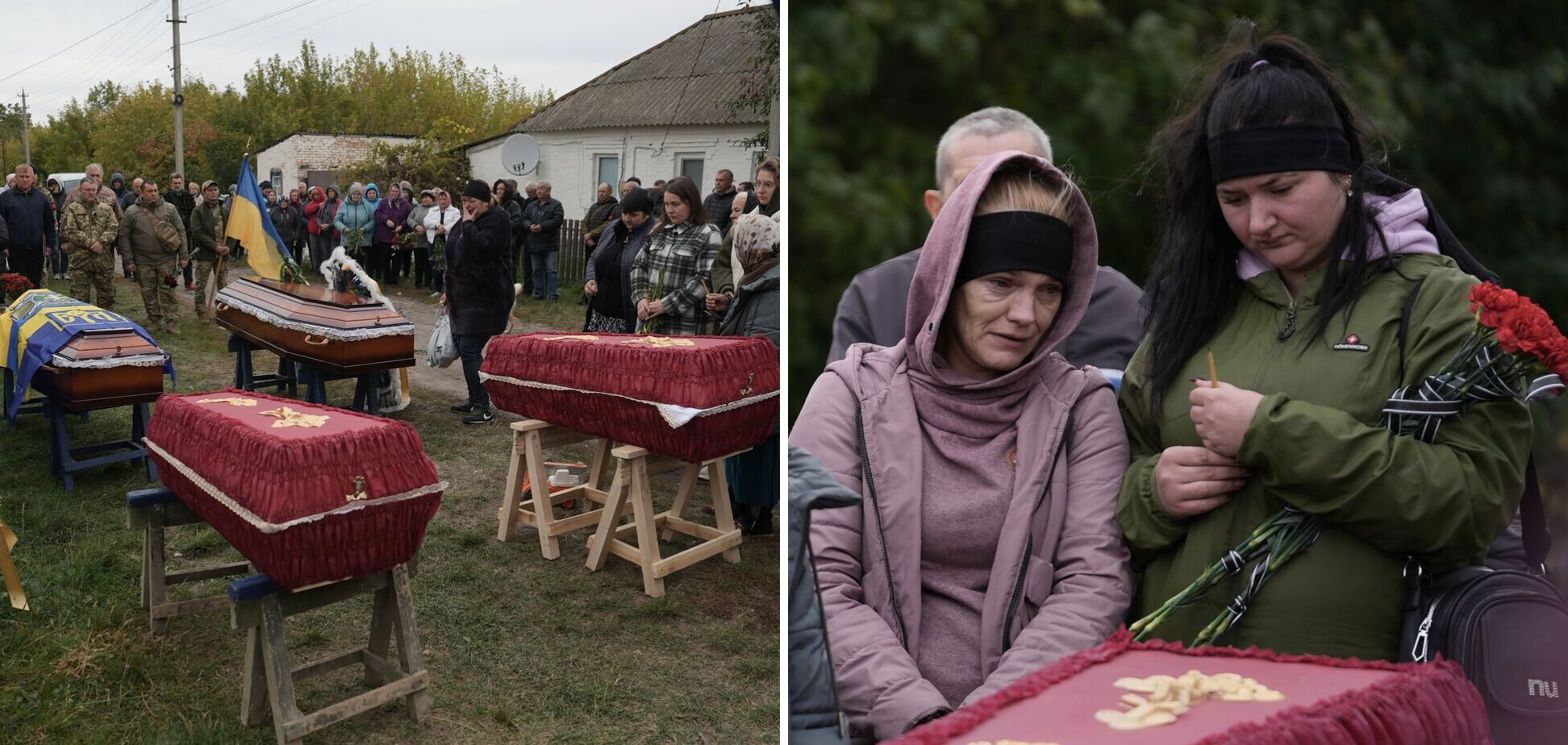 На Сумщині попрощалися з родиною з дітьми, яких вбила Росія: вагітна жінка чекала на близнюків. Фото і відео