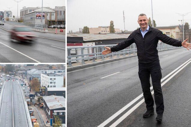 У Києві відкрили рух по відновленому мосту на вулиці Новокостянтинівській: Кличко розповів подробиці. Фото