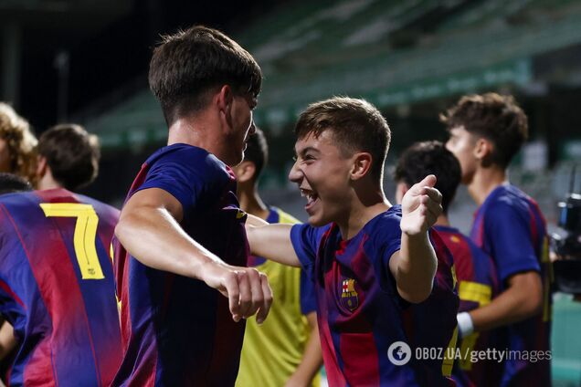 'Украинский Месси' принес победу 'Барселоне', забив решающий гол и отдав точный пас в чемпионате Испании U-16. Видео